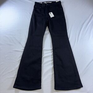 Levi's Premium 726 Flare Stretch Dark Jeans Big E Women's Size W27 L30 Black NWT